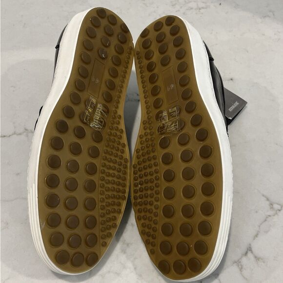 Spring Step Mens Sz 41 8 8.5 DANIELO Slip On Sneaker Loafer Black Weave Leather - Picture 2 of 14